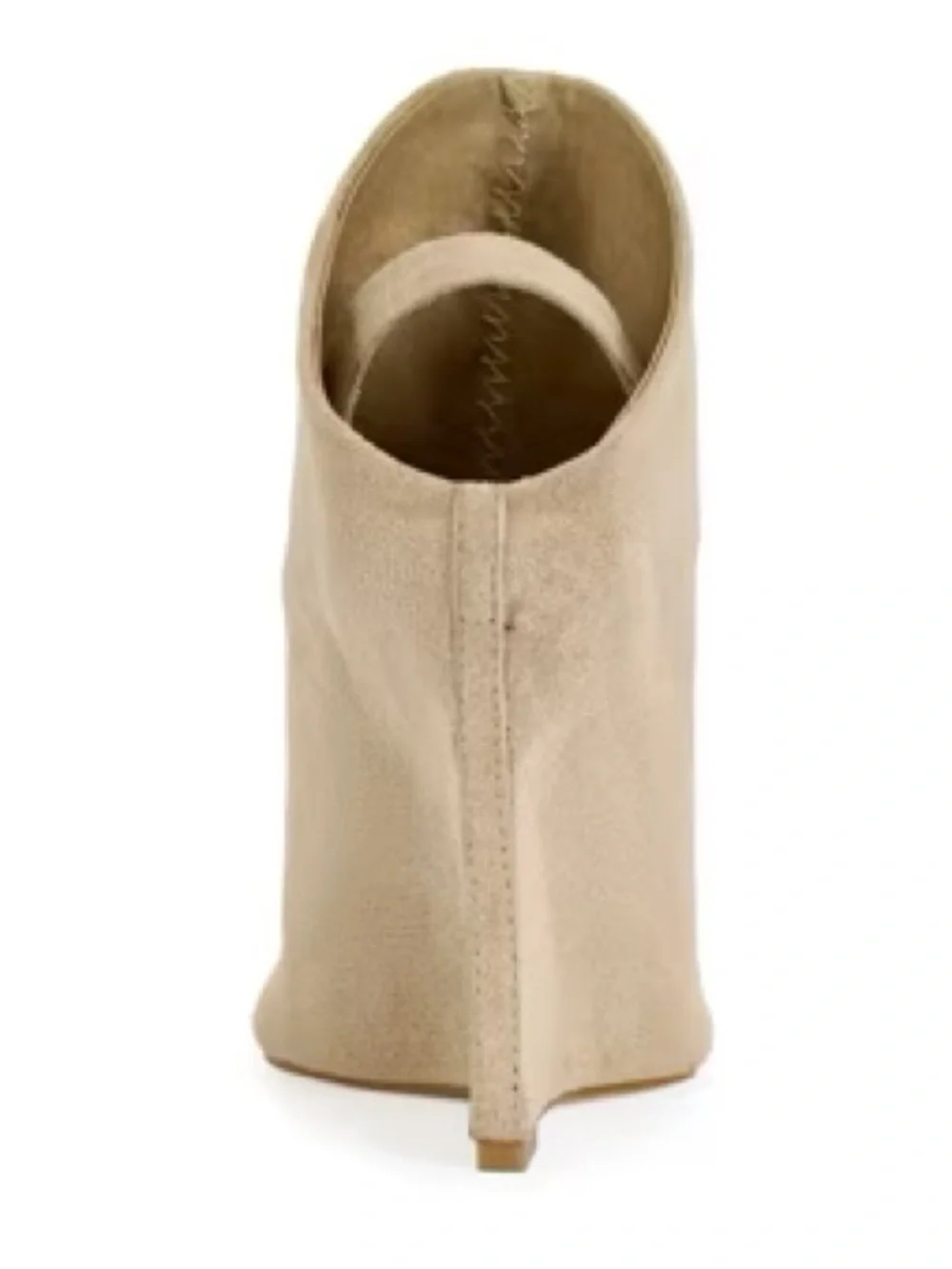 Azalea Wang Novis Faux Suede Peep Toe Slingback Wedge Shooties